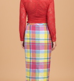 goodmess checks wrap skirt