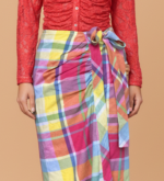 goodmess checks wrap skirt