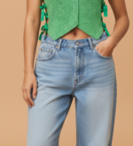 Goodmess Green Lace Tie-up Vest