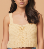 Goodmess Yellow Crochet Top