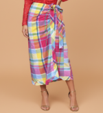 goodmess checks wrap skirt