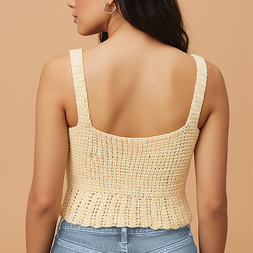 Goodmess Yellow Crochet Top