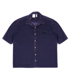 navy corduroy acid wash shirt