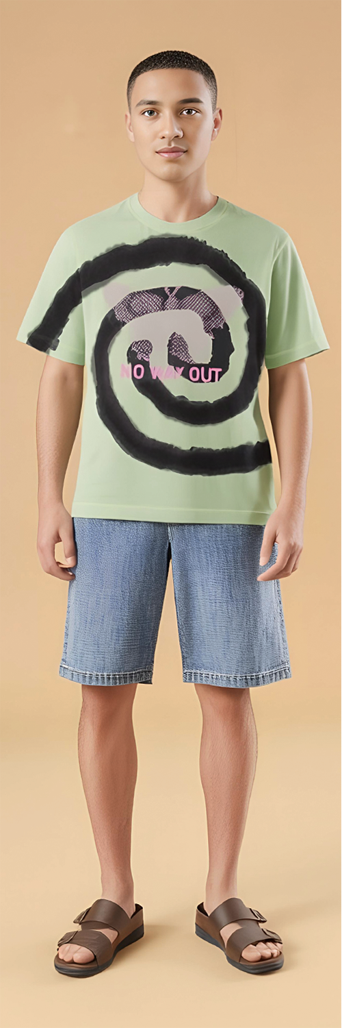 Goodmess green tie dye tshirt