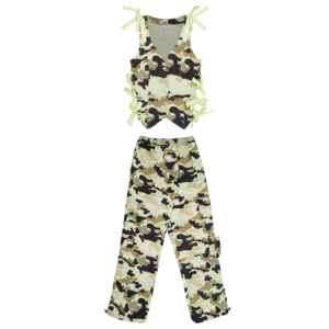 Camo army cargo vest co-ord set