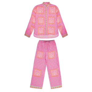 Pink Pant Shirt Co-ord set casual lounge man woman
