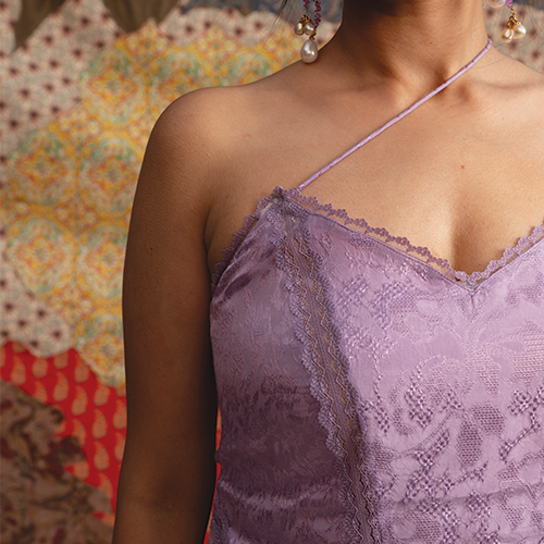 One Shoulder cami Top lace